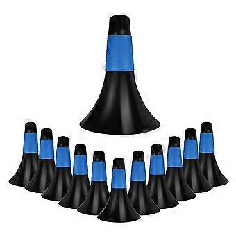 12 Stück Sport-Trainingshütchen, 22,9 cm, Agility-Markierungshütchen aus Kunststoff für das Skating-Training von Kindern, Fußball, Basketball, Blau