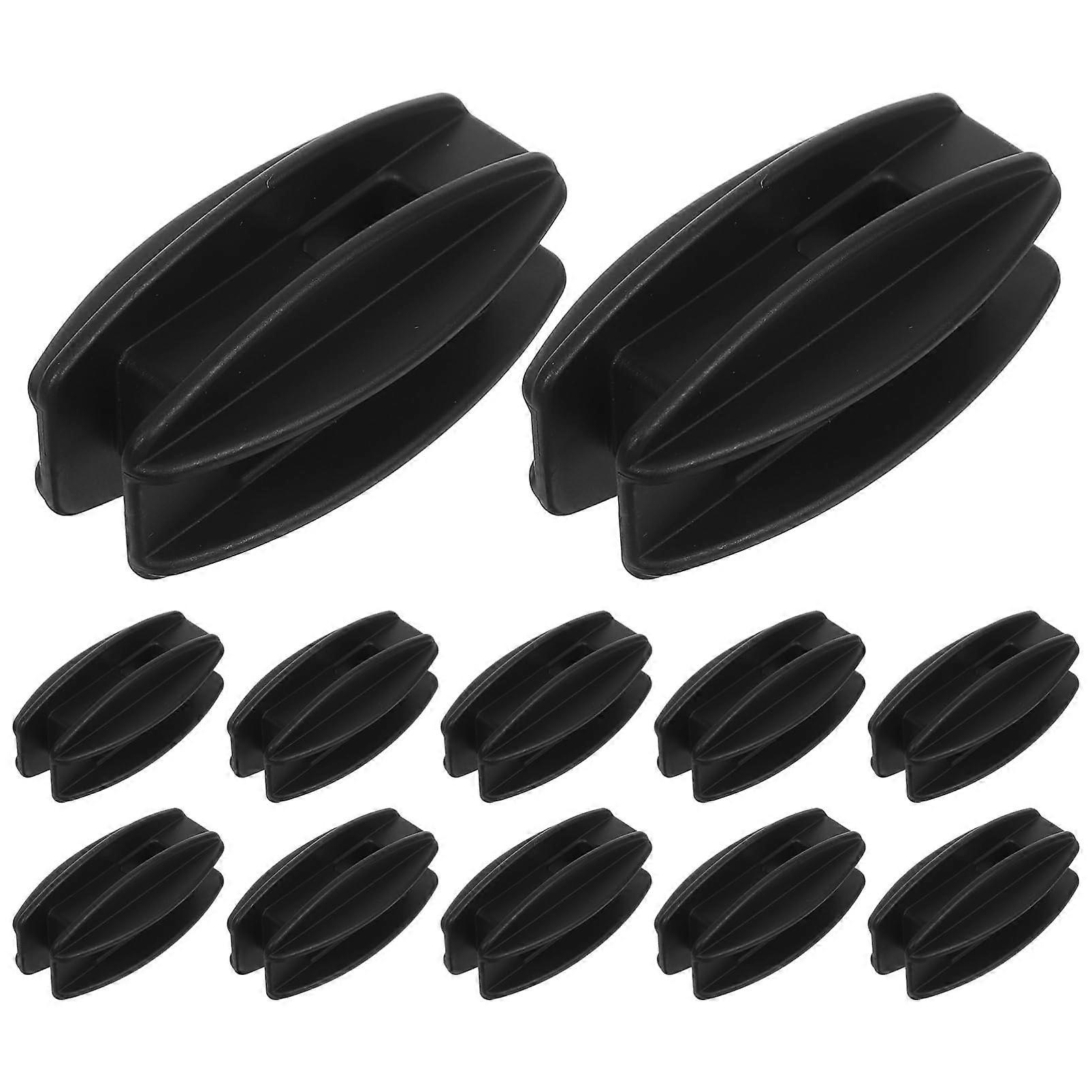 20 Pack Electric Fence Corner Post Strain Insulators Black Plastic Wire Holders for Farm Use