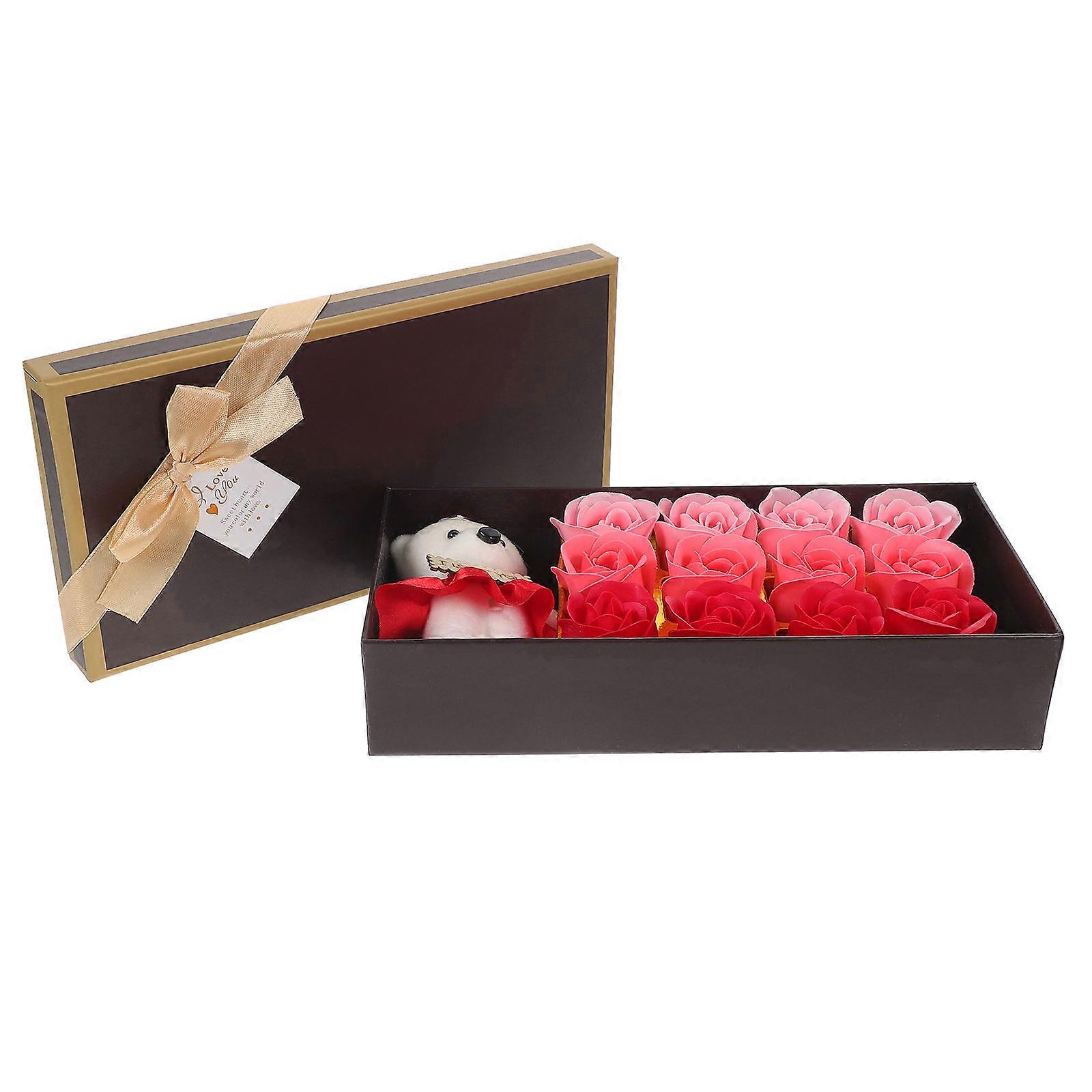 Rose Flower Bath Soap for Bathing Gift with in Red