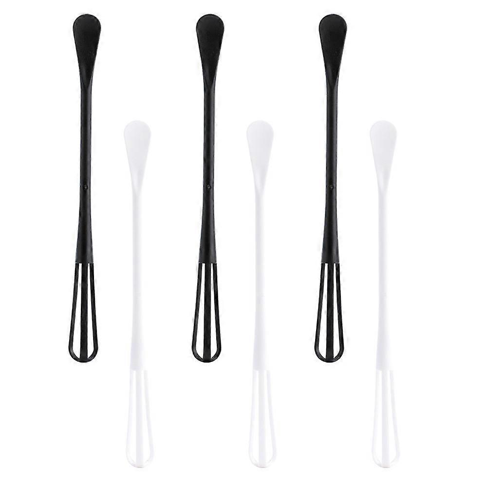 Manual Whisks Egg Beaters for Kitchen 6Pcs Plastic Stirring Sticks