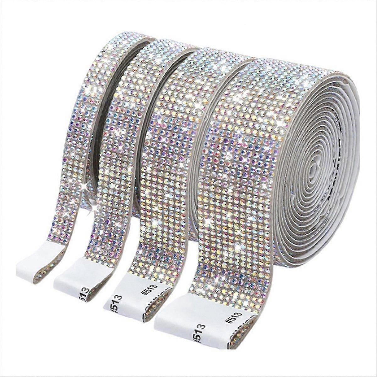 Self adhesive diamond ribbon roll glitter tape handmade B