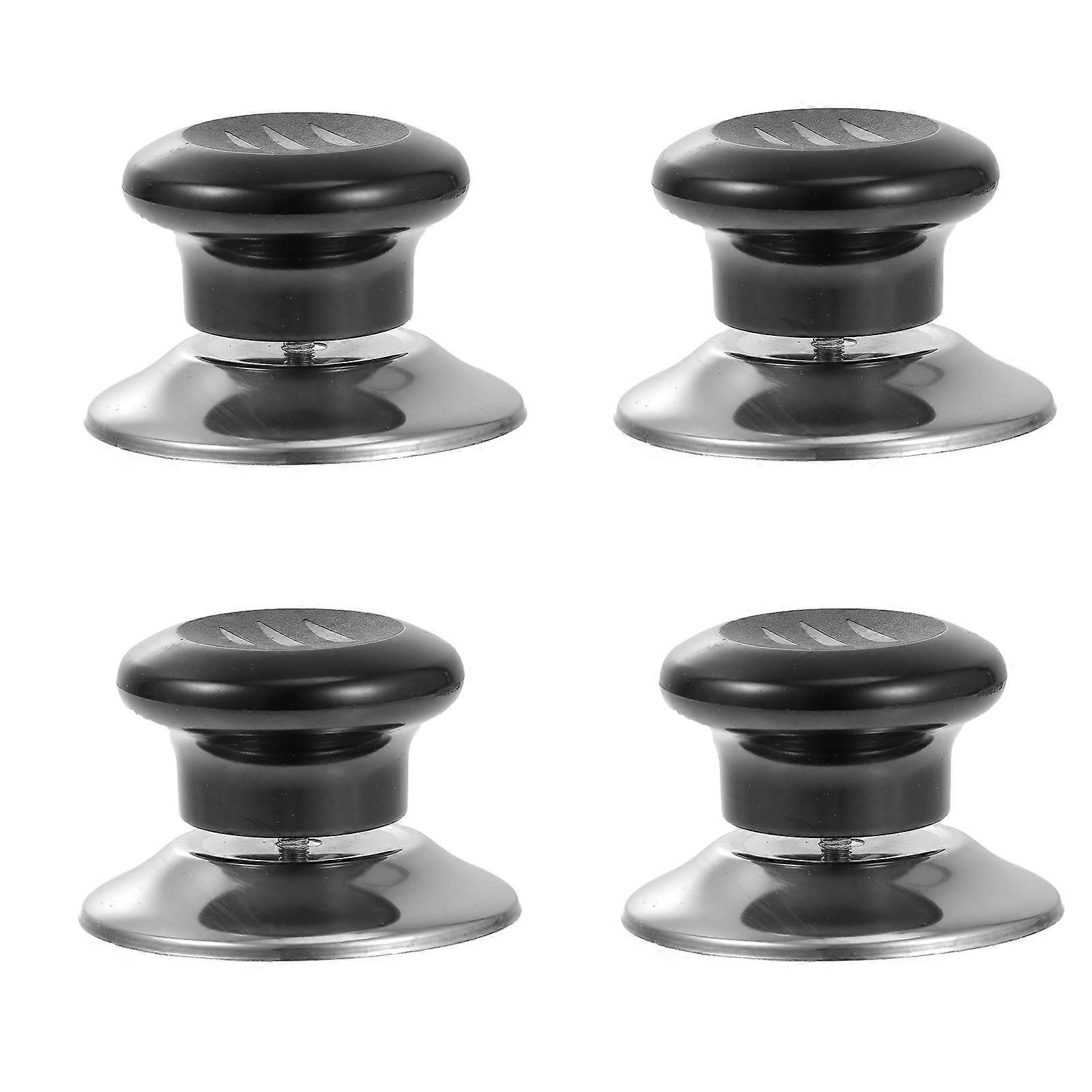 Universal Pot Cover Knobs Anti Scalding Stainless Steel 4Pcs