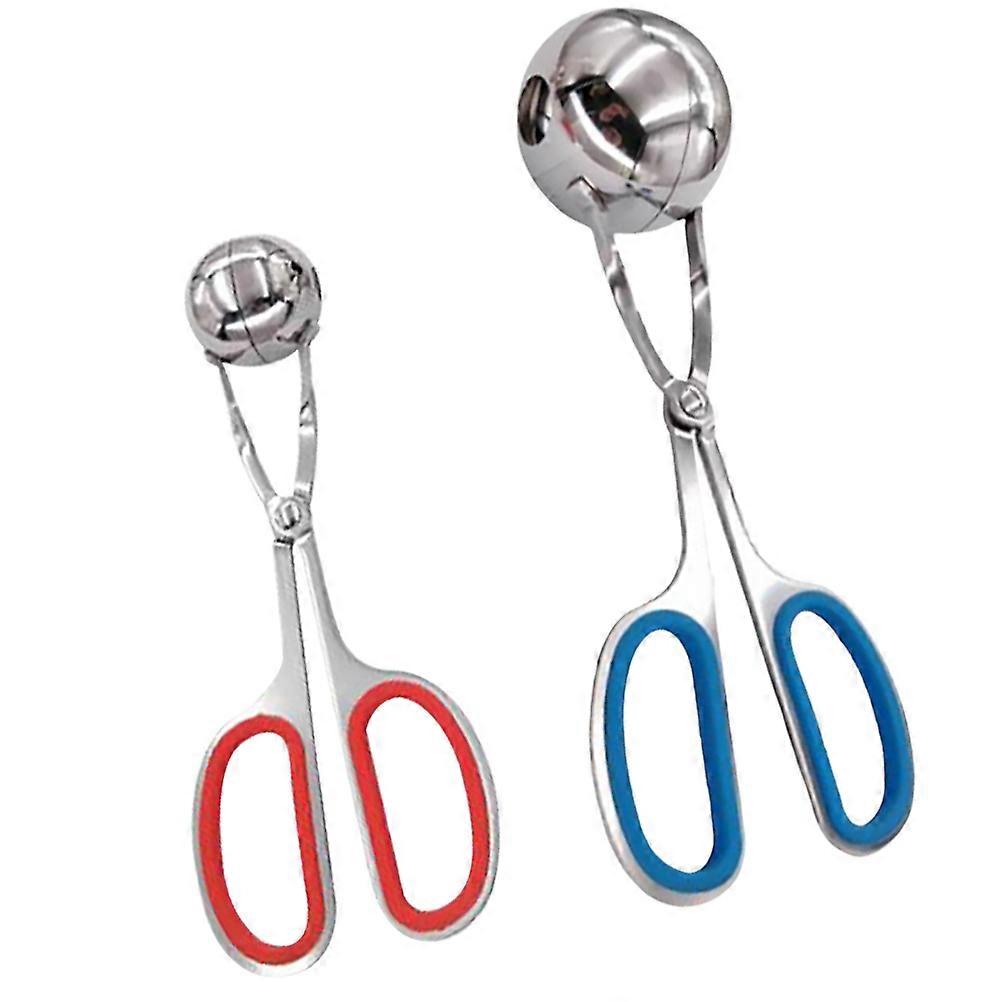 Creative Meatball Clip Stainless Steel Clip for Kitchen Use 2Pcs Assorted Colors