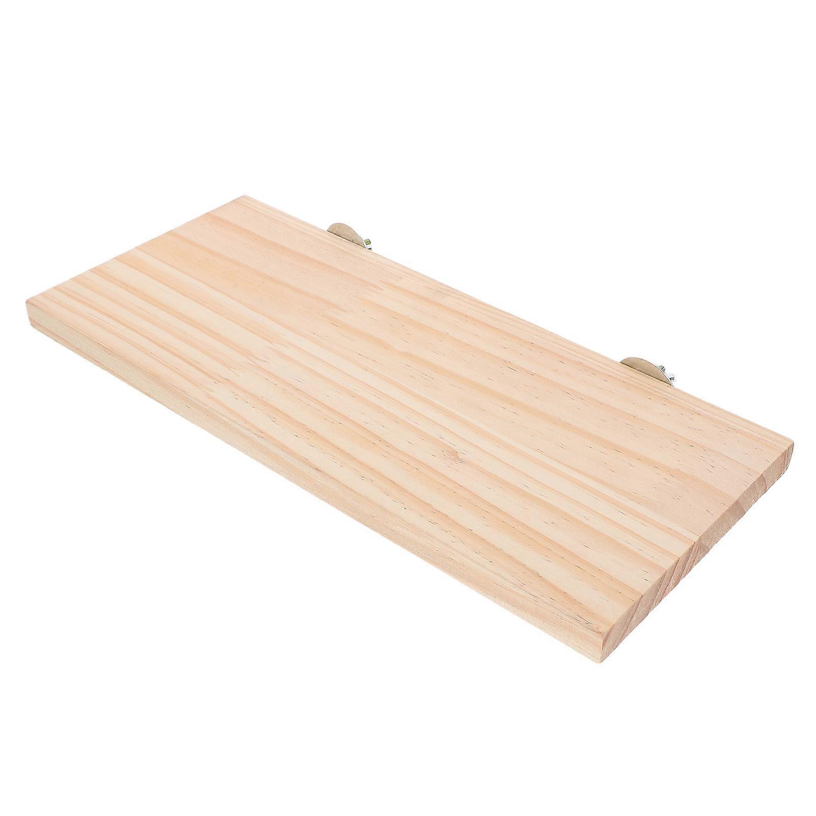 Wooden Bird Perch Platform Toy for Parrot Exercise 2Pcs Set