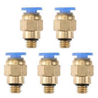 Pneumatic Straight Fitting for Tube 3D Printer Use 5Pcs