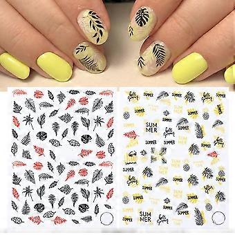 Nail Art Water Decals with 6 Cactus Designs, Large Green Plant Sticker Sheets for Easy Transfer