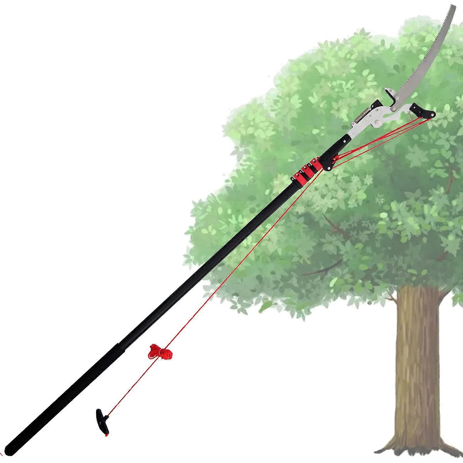 24FT Telescopic Tree Pruner Pole Saw for  Branches, Heavy Duty Extendable Tree Trimming Tool