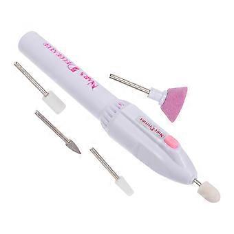1 Set Portable Manicure Electric Nail Polishing Machine Nail Art Model Grinding Machine Mini Manicure Pen-shaped Practical Manicure Tool Without Batte