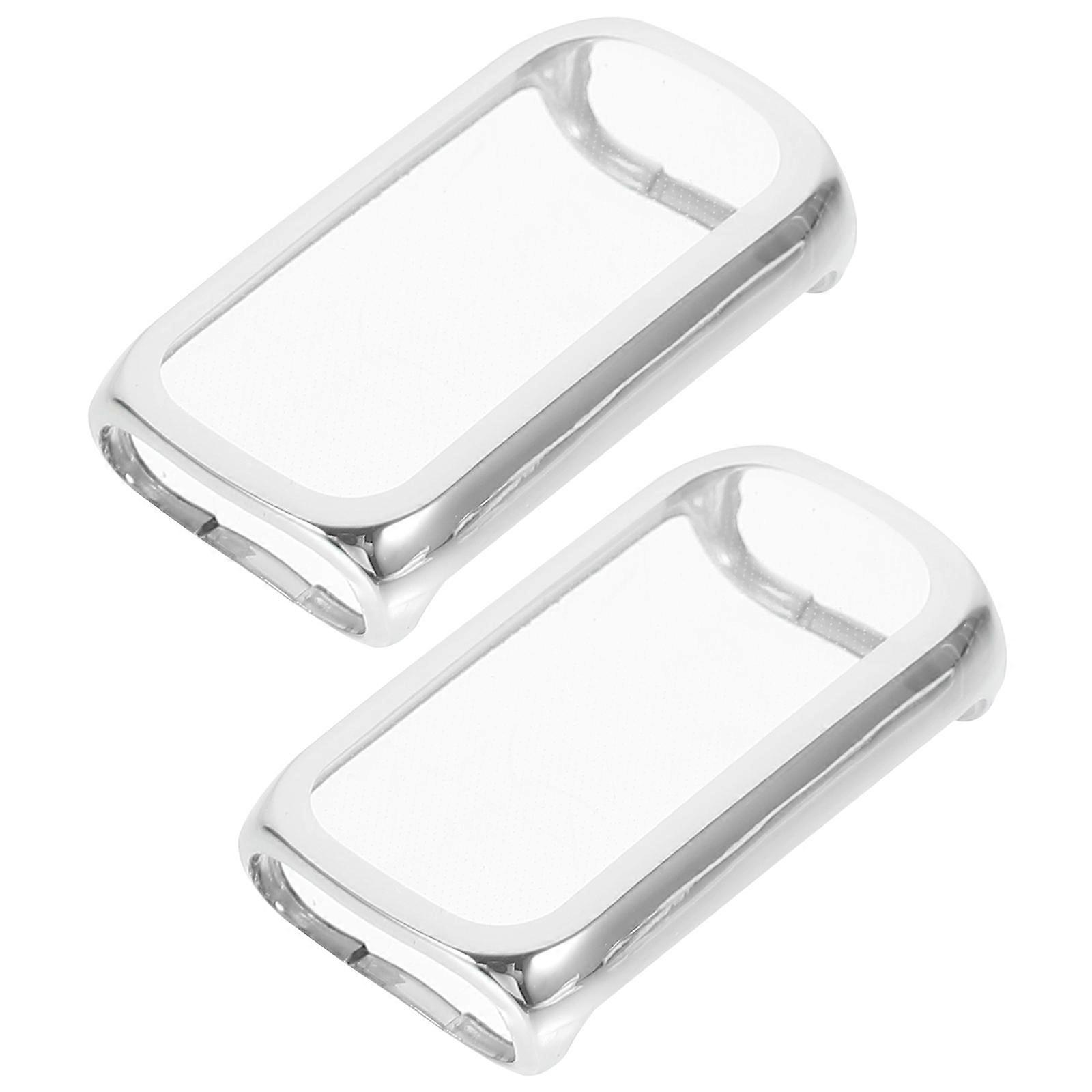 Watch Protection Shell for Watch 2Pcs Tpu Full Coverage Silver Case