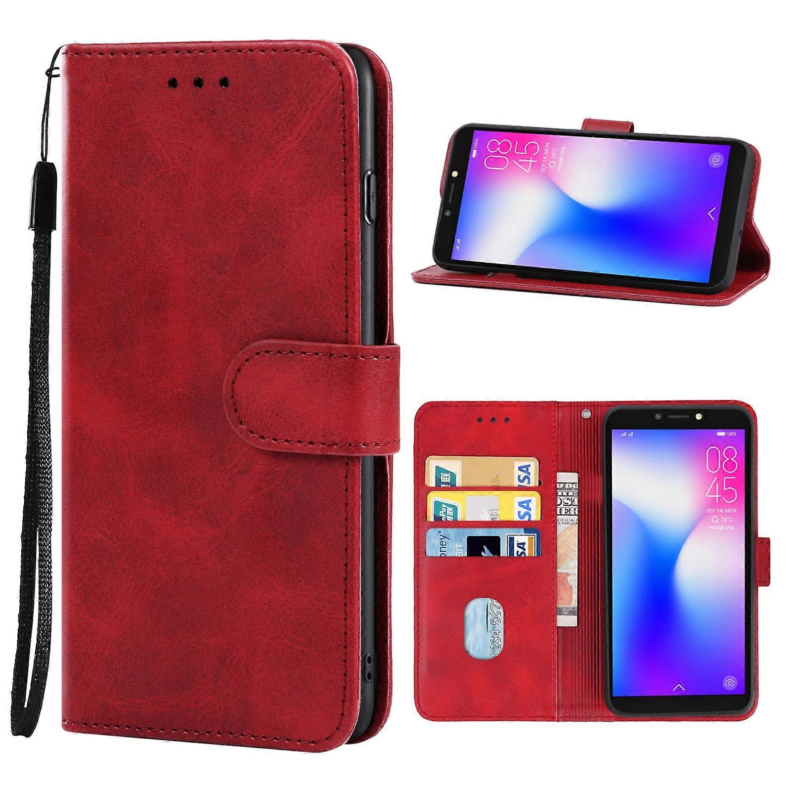 For TECNO Pop 2 Leather Phone Case