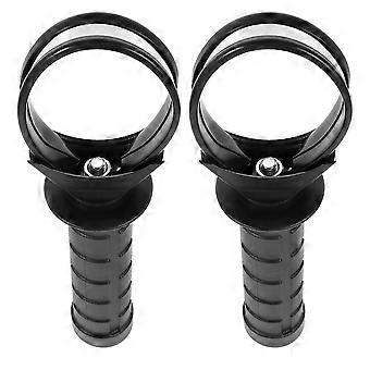 Wrist Training Handle Gyro Ball Holder for Hand Exercise 2Pcs Black ABS