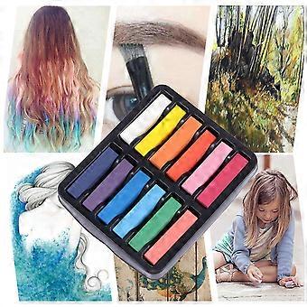 Hair Chalk 12Pcs Temporary Hair Dyeing Pens for Washable One-Time Dyeing Use