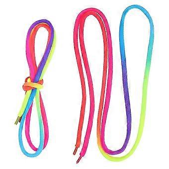 Round Laces For Sneakers Multi-Colored Polyester Thick Shoe Laces For Boys Girls School Shopping Party 120cm 1Pair