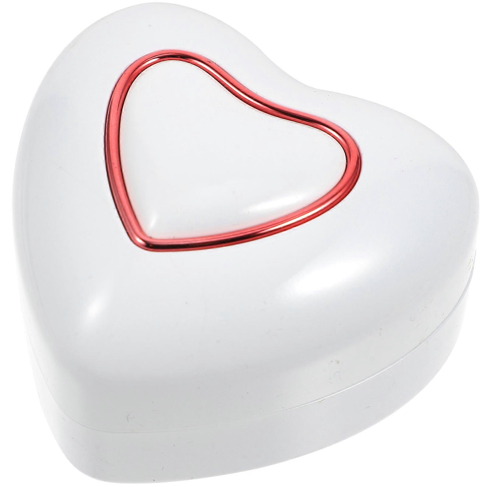 Heart Shape LED Light Ring Holder Box for Proposal Ring Display Storage