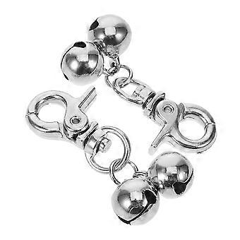 Hundehalsband-Glöckchen-Anhänger aus Edelstahl, 4er-Set