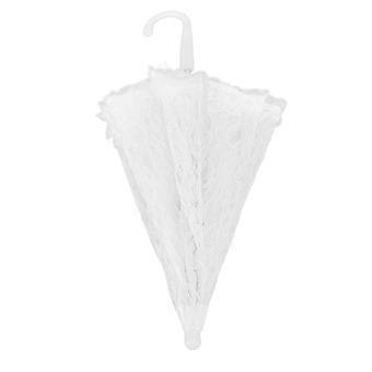 Lace Umbrella White Bridal Wedding Embroidery Paraply Dance Dekorert paraply for sceneopptreden