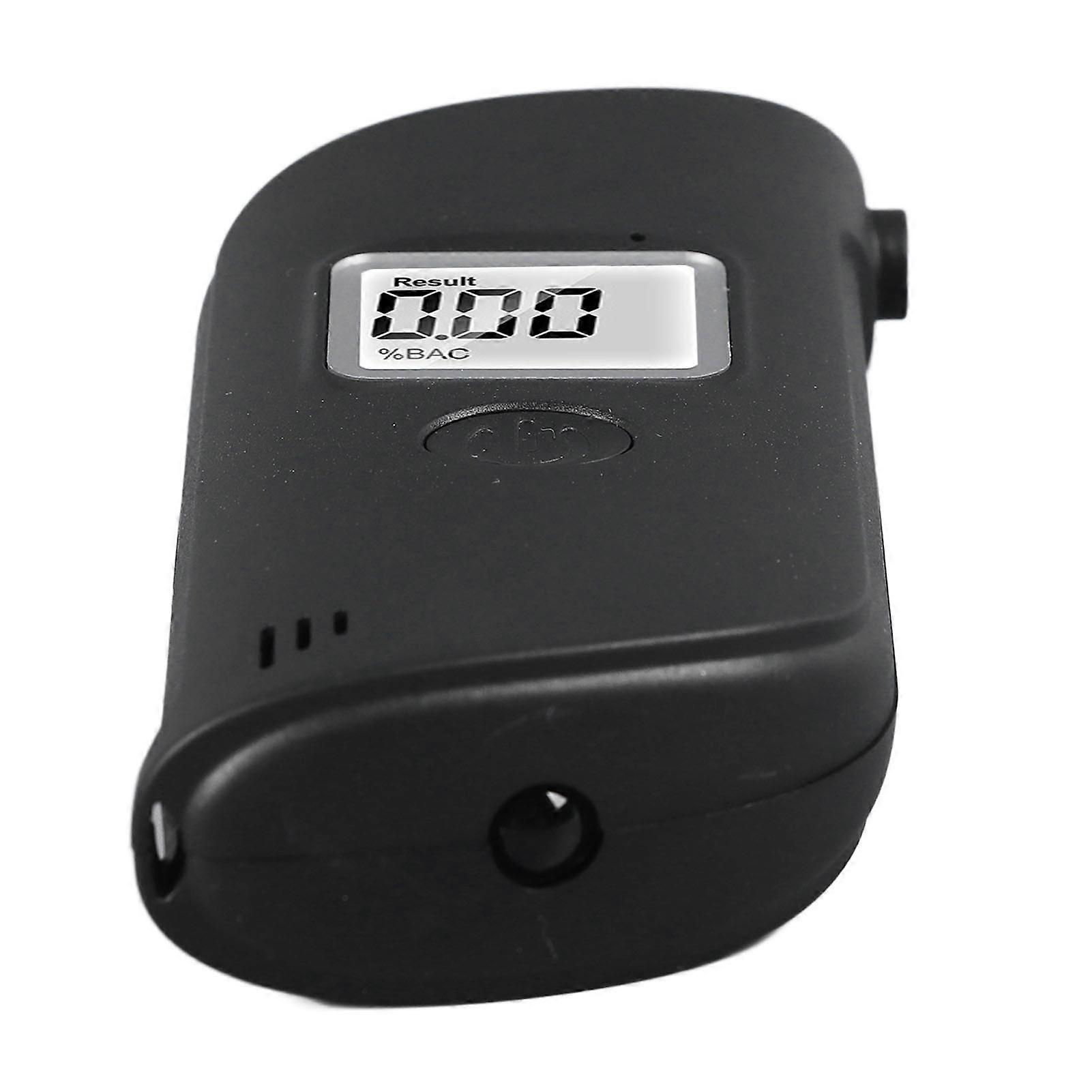 Breath Tester Drunk Meter LCD Display Handheld Drunk Detector with Nozzle Replacement for Testing