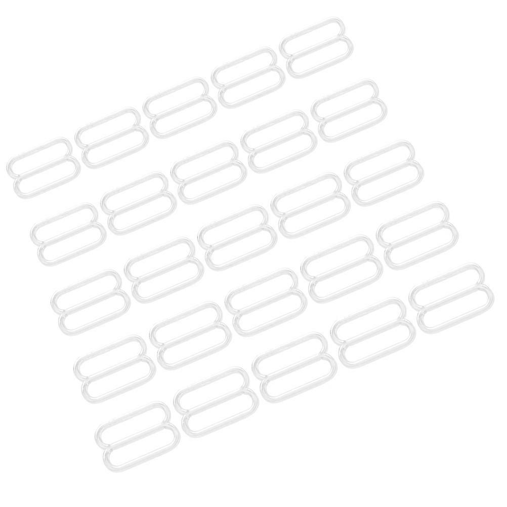 Bra Clip Set for Bra with 1Set Transparent Plastic Adjustable Buckles