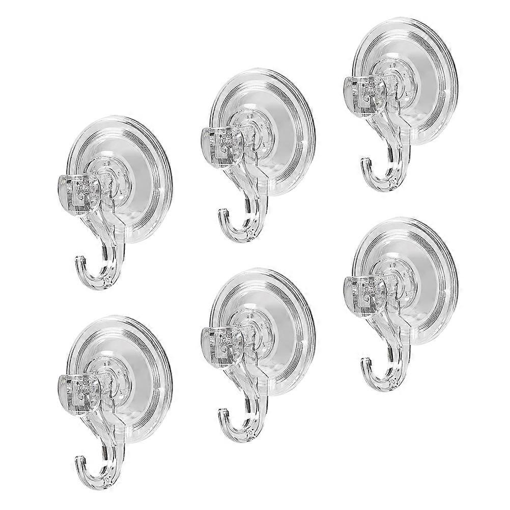Suction Cup Hooks Vacuum Suction Shower Hooks for Storage 6Pcs