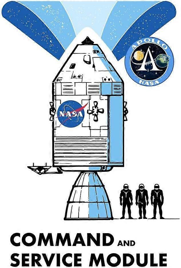 Quebra-cabeças de madeira retrô do Módulo de Comando e Serviço da Apollo 11 da NASA
