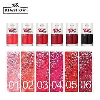Wasserbasierter Lippen-Tint, 6 Farben, langanhaltender, nicht klebender Lipgloss, 2-in-1 wasserfester Lippen- und Wangen-Tint, leichtes, feuchtigkeitsspendendes Lippen-Make-up