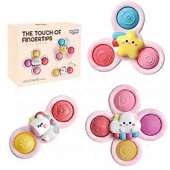 WOOPIE BABY Space Spinner Pop-it Sensorisk leksak Utbytbar 3 st Rosa