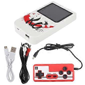 Portable Mini Retro Handheld Game Console 10000mAh Power Bank with Gamepad 400 GamesWhite