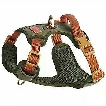 Dog harness with leash - size S, Green, dog chest harness
