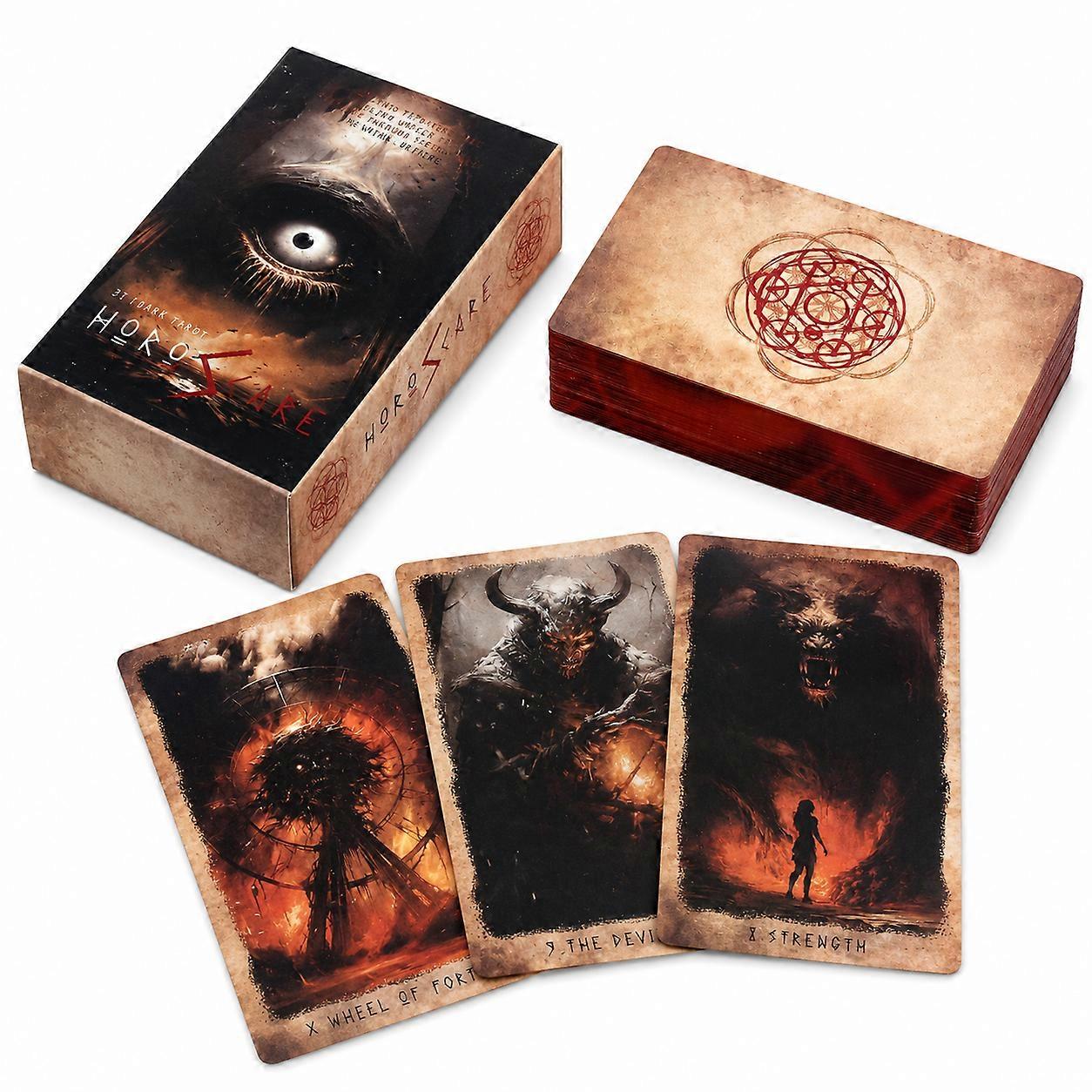 Dark Tarot Deck  Immersive Gothic Artwork for Deep Self-Reflection & Intuitive Readings