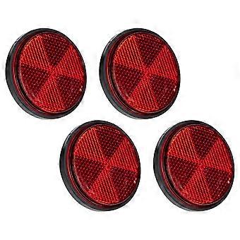 4 piezas de cinta reflectante Remolques Reflectores de seguridad Reflectores redondos para bicicletas Reflector trasero Señales de seguridad para bicicletas Reflector de advertencia triple