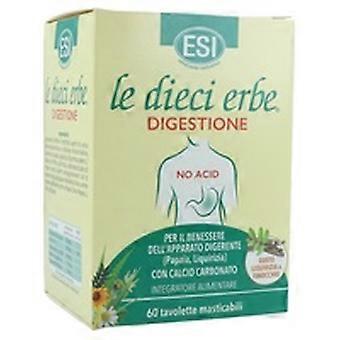 The ten herbs - no acid digestion 60 chewable tablets