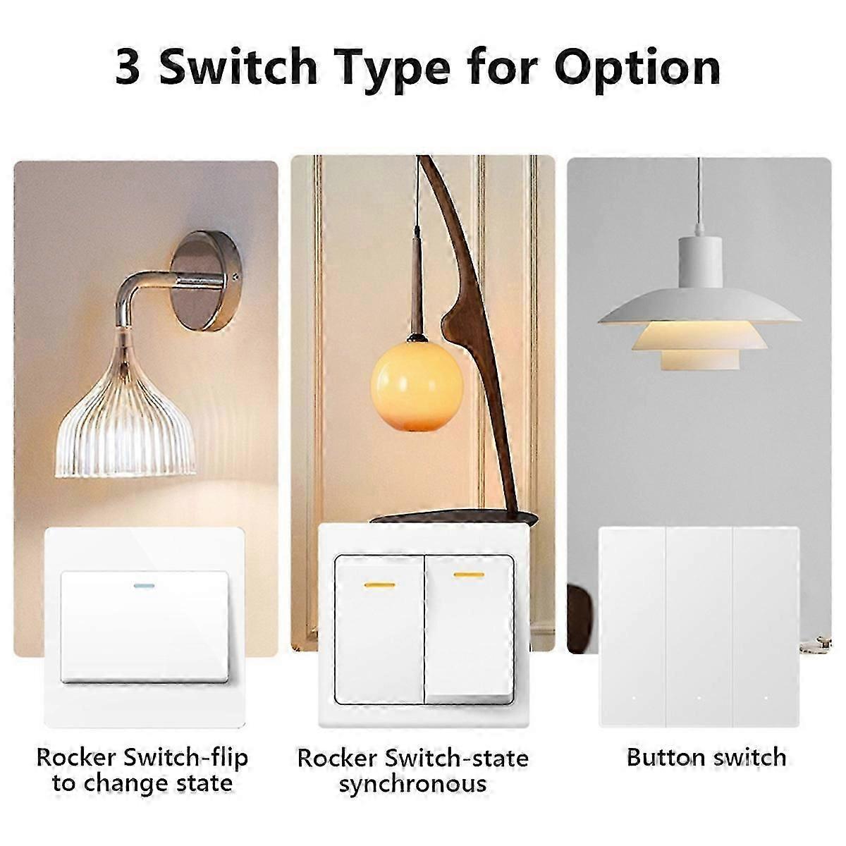 Tuya Zigbee 3 CH DIY Smart Switch 3-Way Control Light Relay Smart Life Wireless Remote Control Zigb