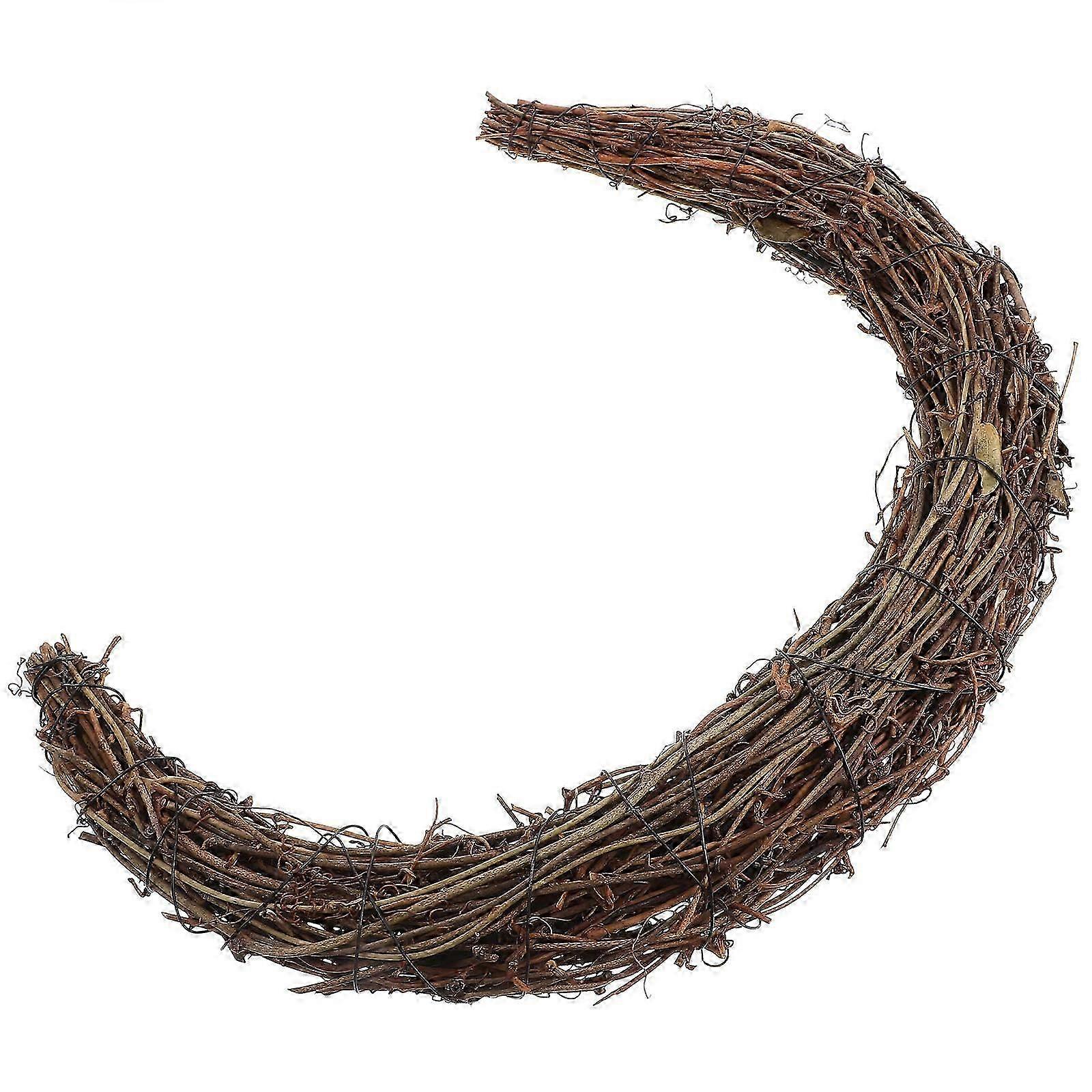 Wreath Frames Moon Shape Grapevine Wreath Rings for DIY Use