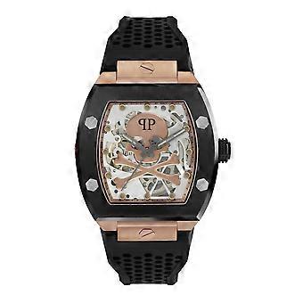 Philipp Plein Men's Watch Automatic $KELETON bicolor PWBAA0121 Silicone 