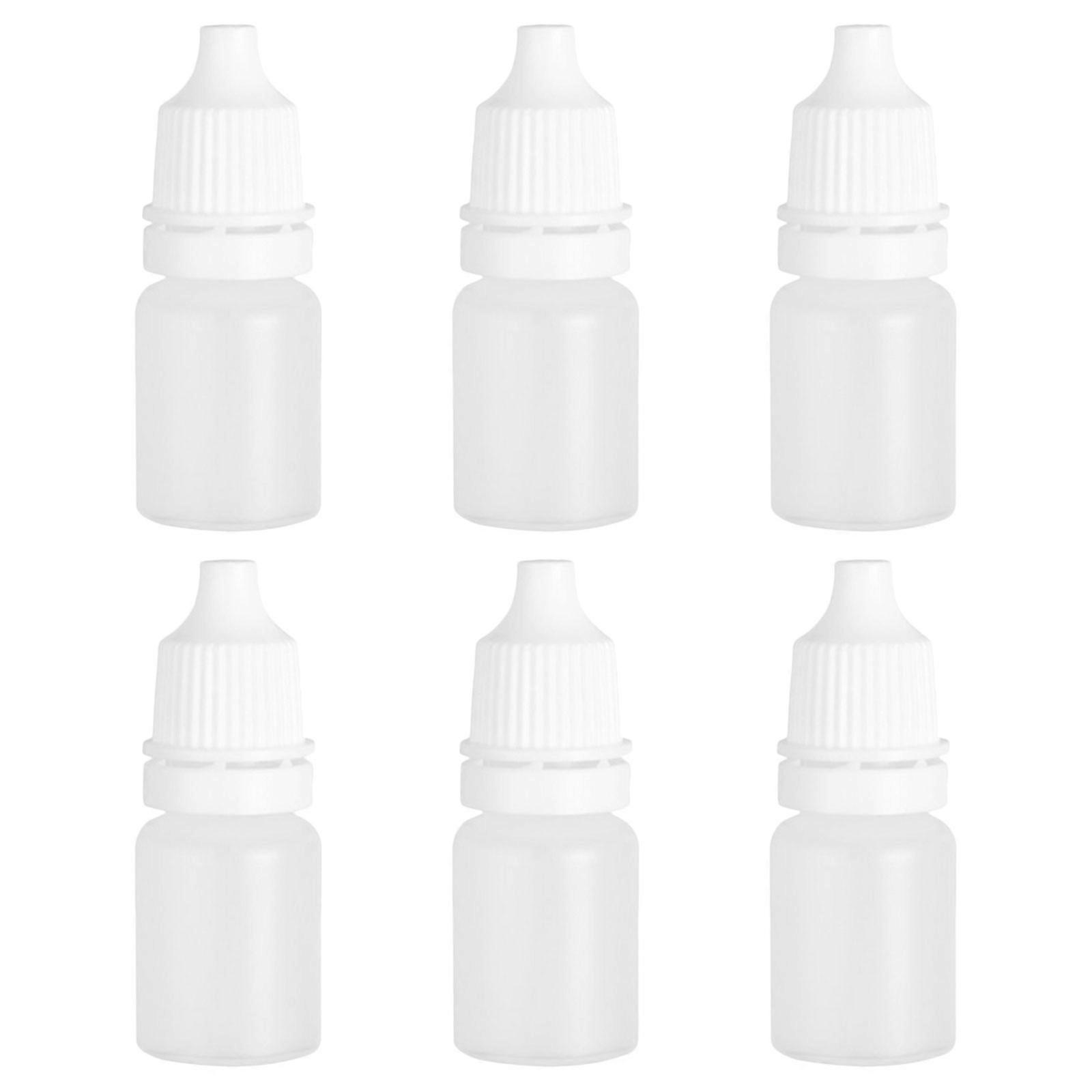 6Pcs 5ml Empty Plastic Squeezable Dropper Bottles Eye Liquid Dropper Dropping Bottles (White)