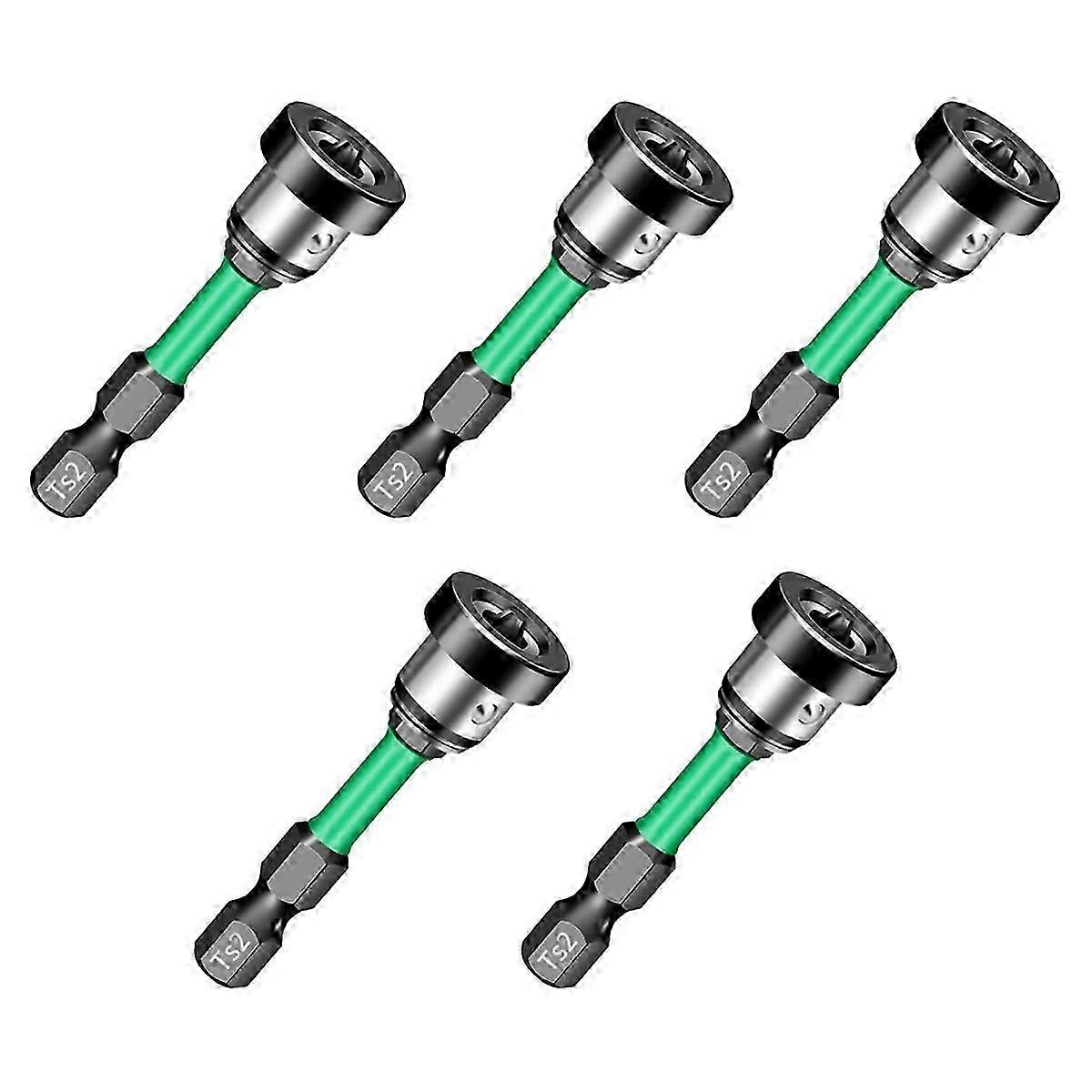 5Pcs PH2 Drywalls Screw Setter Positioning Screwdriver Bits compatible with Plasterboard Locating Batch-Head compatible with