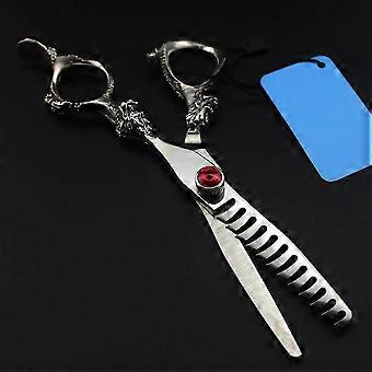 Professional 6-Inch Hair Cutting Scissors with Ergonomic Dragon Handle & Barber Thinning Shears Set