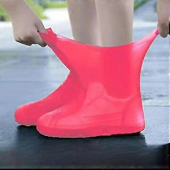 Rain Shoe Covers Waterproof Thickened Latex Non‑Slip Reusable Overshoes for Men and Women