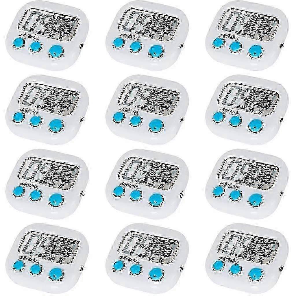 12 Pack Digital Kitchen Timer With On/off Switch, Loud Alarm C G