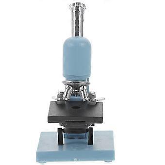 Simulation Microscope Model Dollhouse Decoration for Blue Plastic