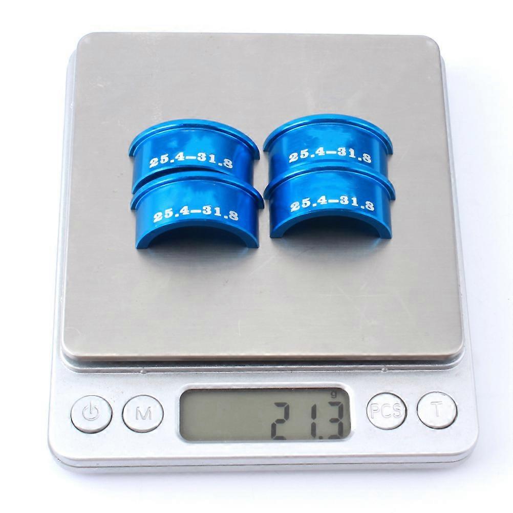 Bike Handlebar Conversion Sheet for Clamp 4Pcs Blue Increase Adapter