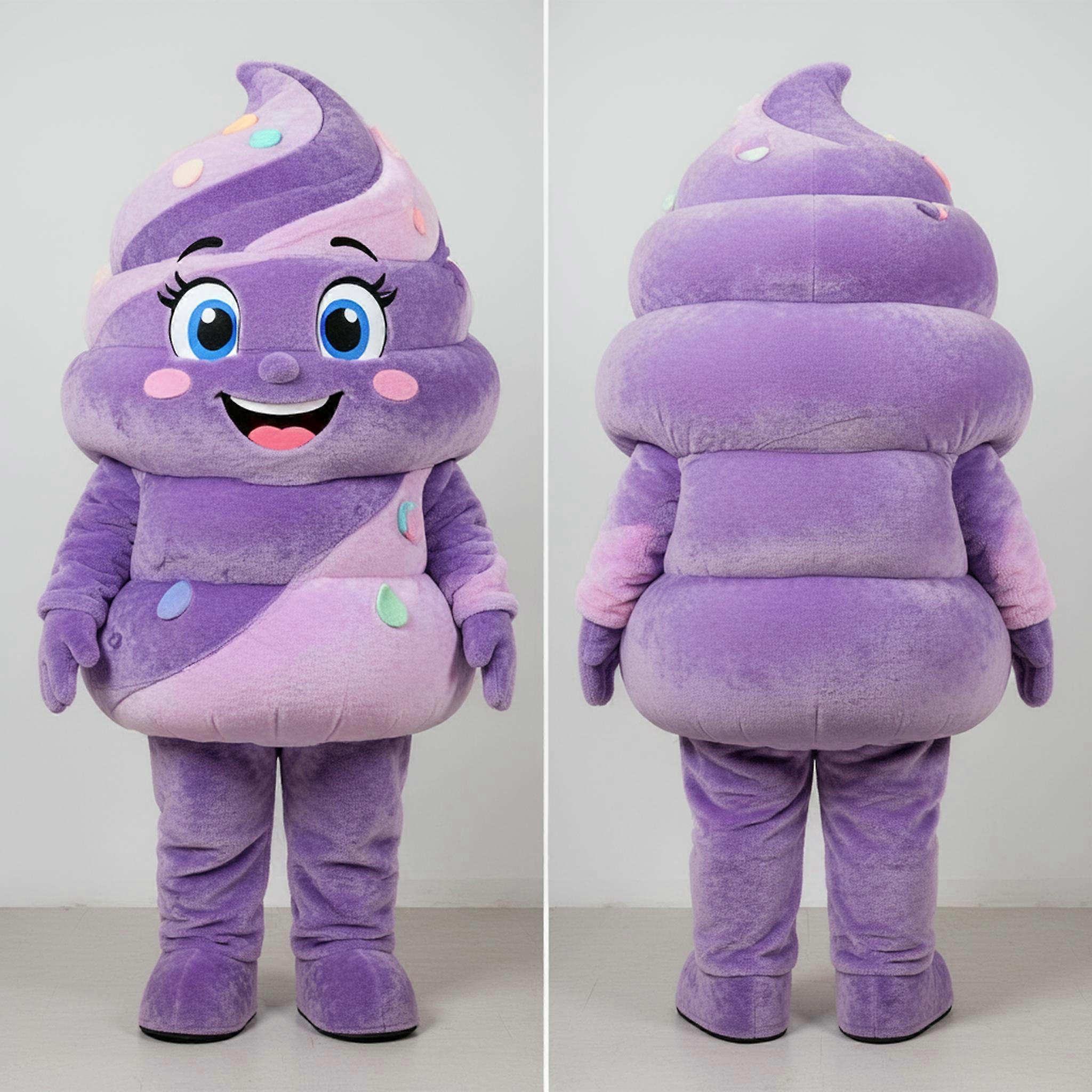 MASTICOT Lavender Round Ice Cream Mascot