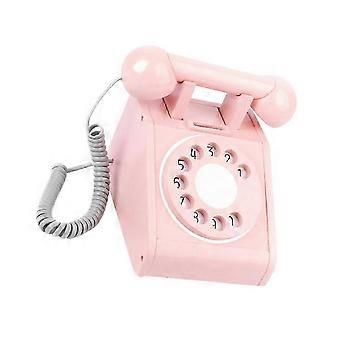 Wooden Rotary Dial Toy Phone, Vintage Pretend Play Toy For Kids, Cognitive Skills, Hand-Eye Coordination, Playroom Bedroom Decor