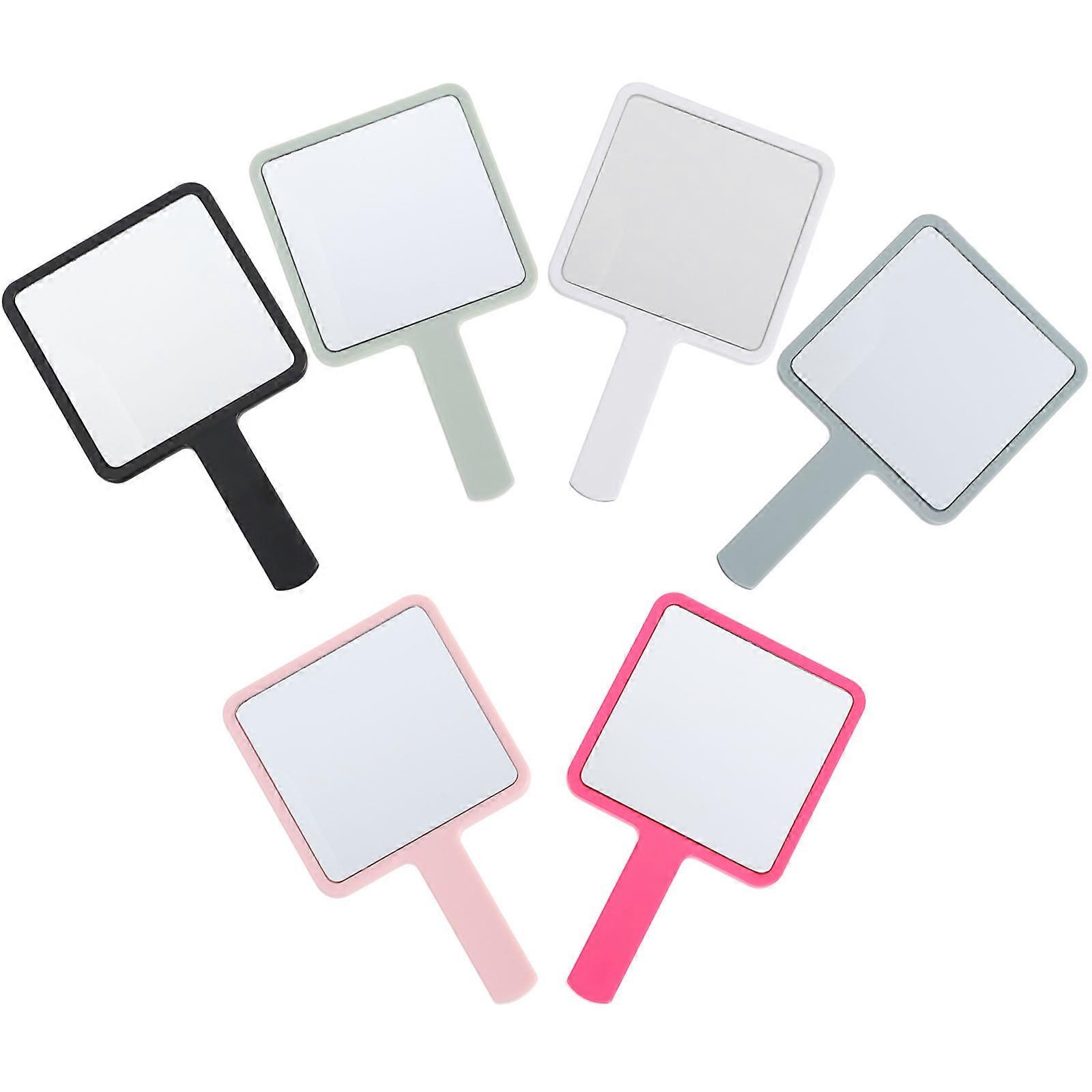 Bathroom Handheld Mirror for Makeup with Handle 6Pcs Set