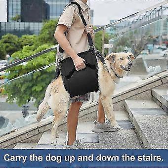 Dog Carry Sling, Emergency Backpack Pet Legs Support & Rehabilitation Dog (black) Lift Harness For Nail Trimming, Dog Carrier Zekai