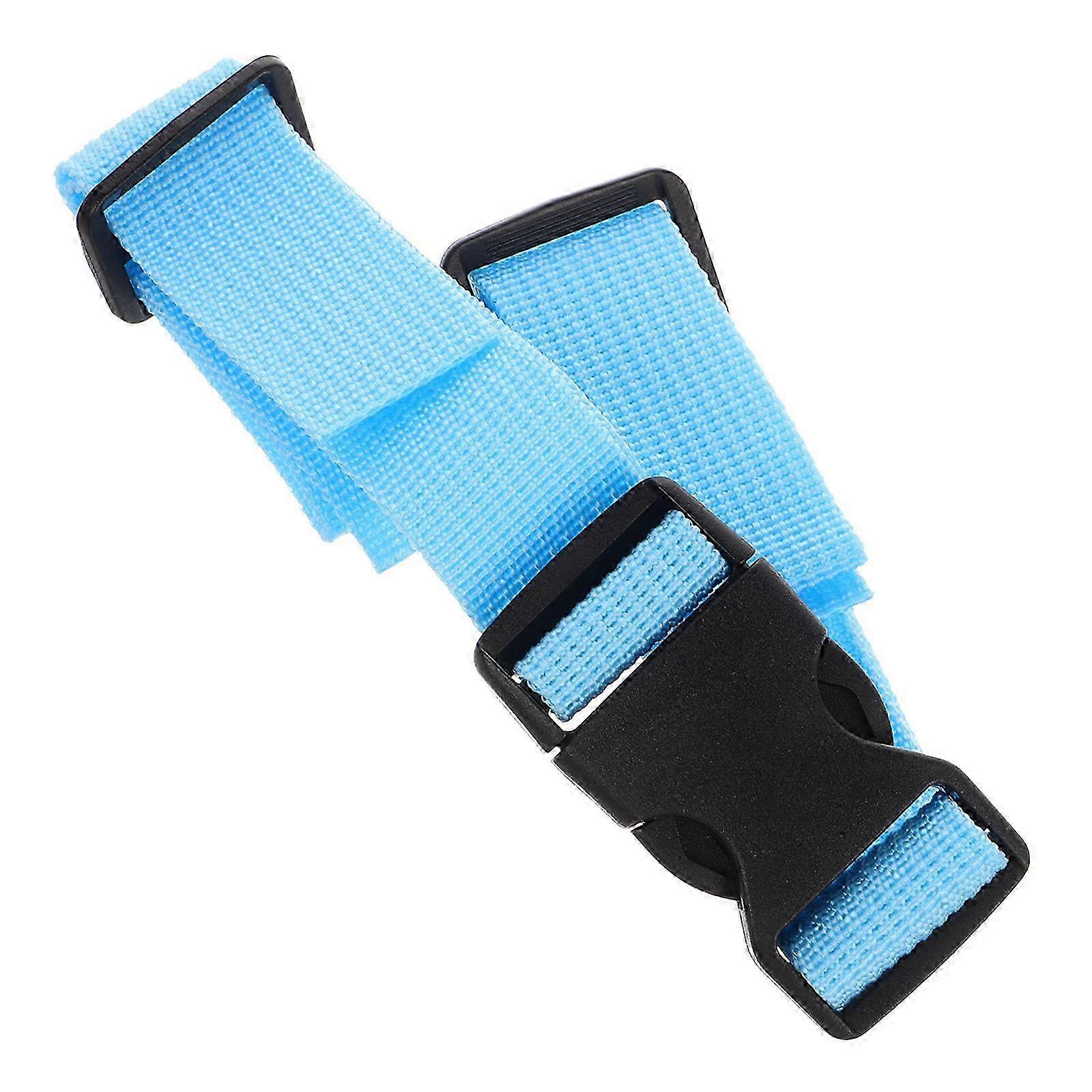 Sky-Blue Adjustable Nylon Chest Strap compatible with Backpack with Quick-Release Buckle