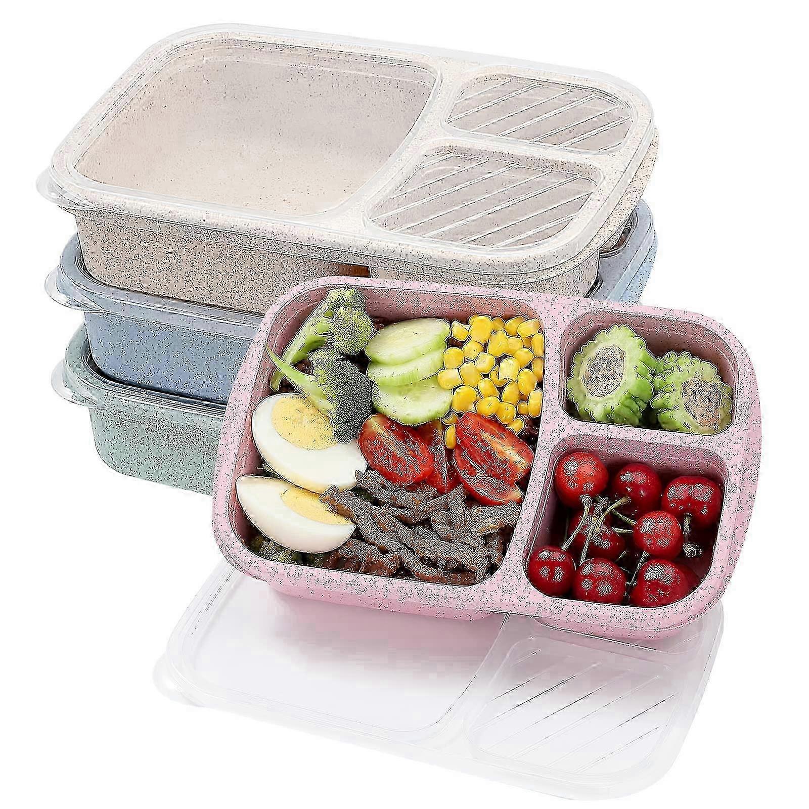 Stackable 3-Compartment Wheat Straw Box