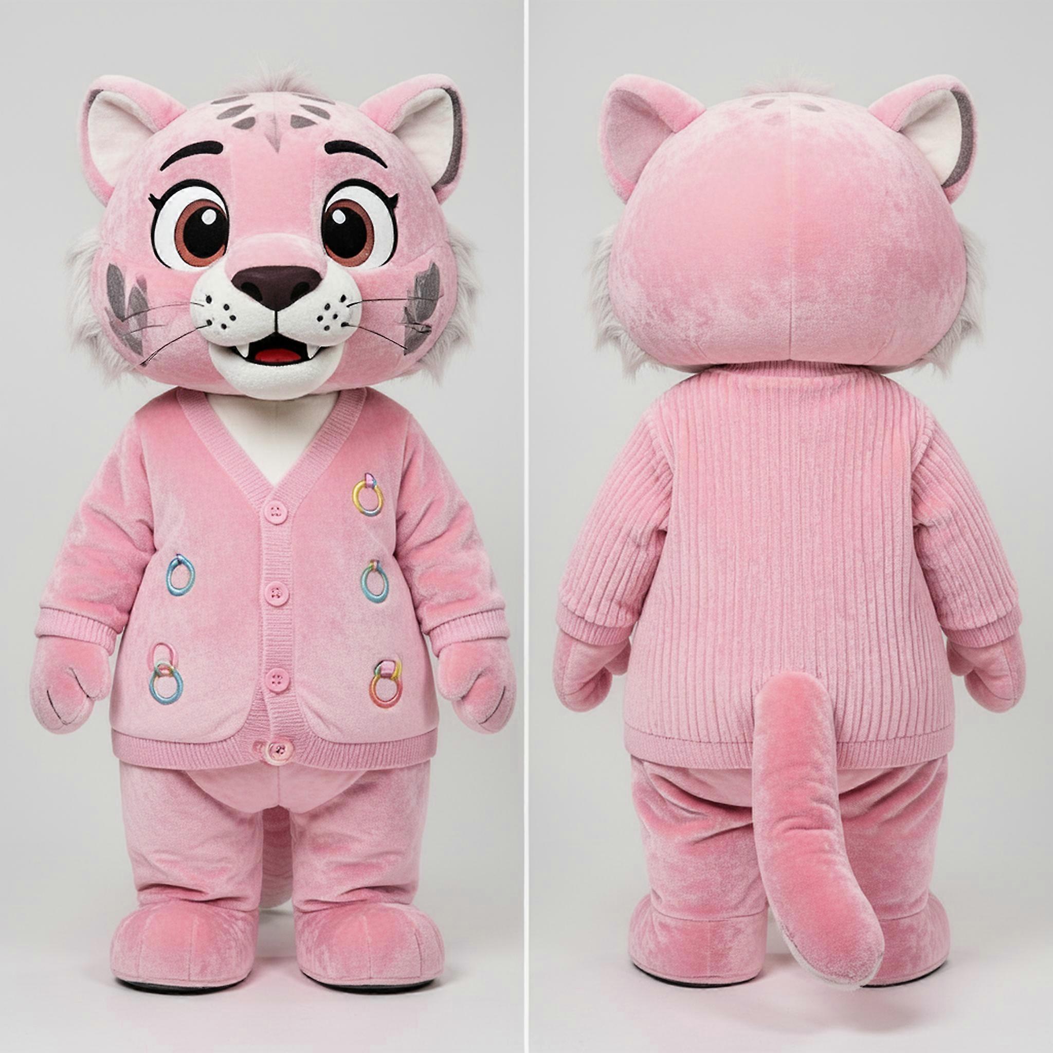 MASTICOT Blush Pink Cuddly Smilodon Mascot
