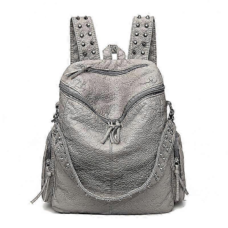 Vintage Studded PU Backpack Large Capacity