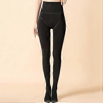 High Waist Velvet-Lined Women’s Pantyhose - Autumn/Winter, Footed, Slimming, Thick Warm Bottoming Wear